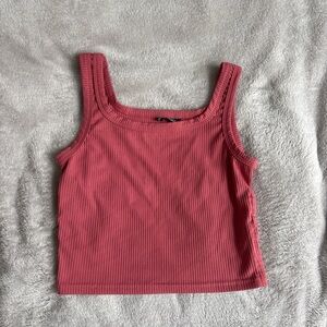 SHEIN Women's Ribbed Tank Top - Rose Pink